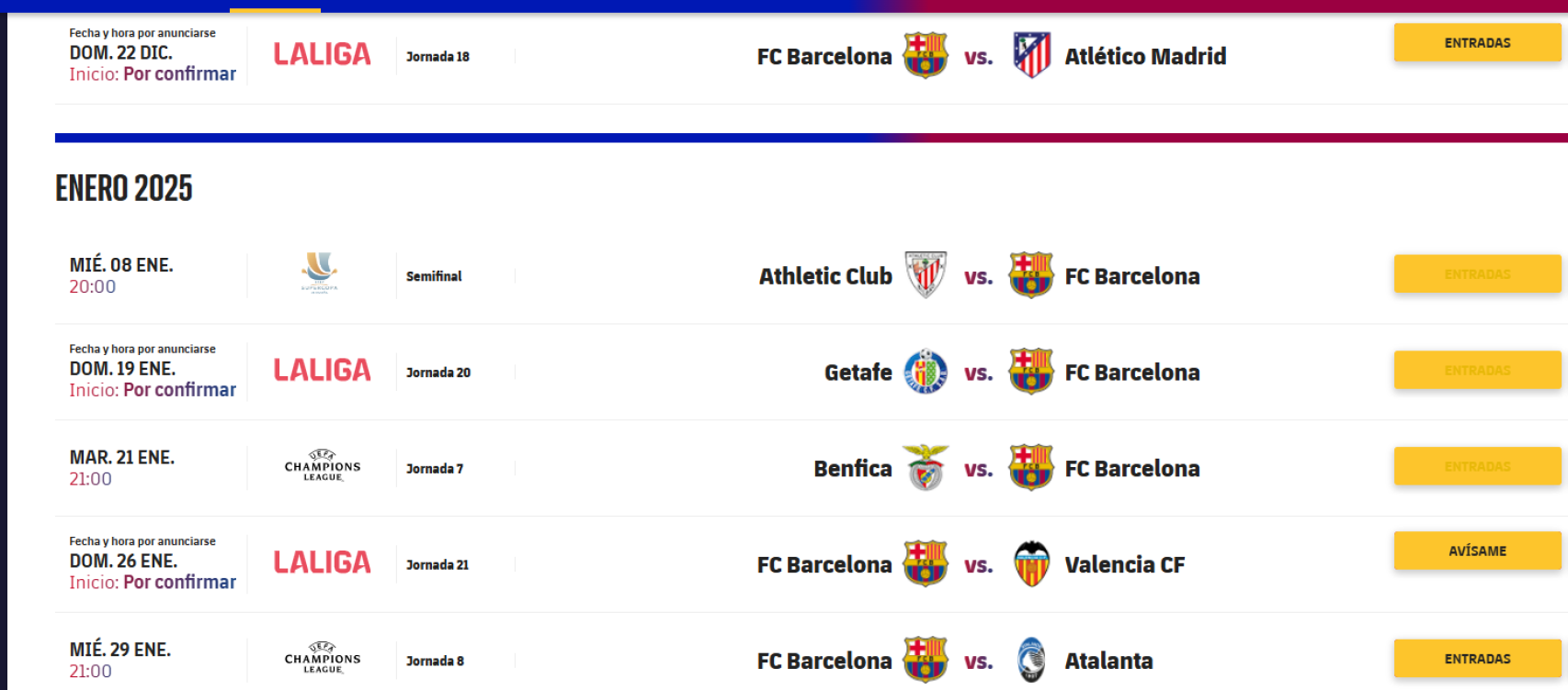 Las entradas del Barça-Atalanta ya están a la venta; las del Barça-Valencia no