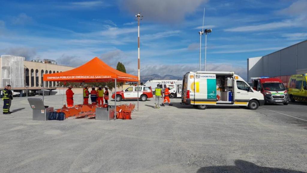 Un simulacro de emergencia en el Aeropuerto de Granada