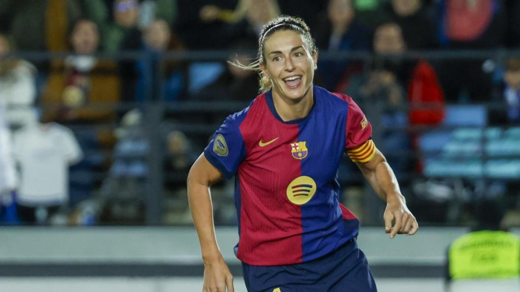 Alexia Putellas festeja su gol anotado contra el Real Madrid