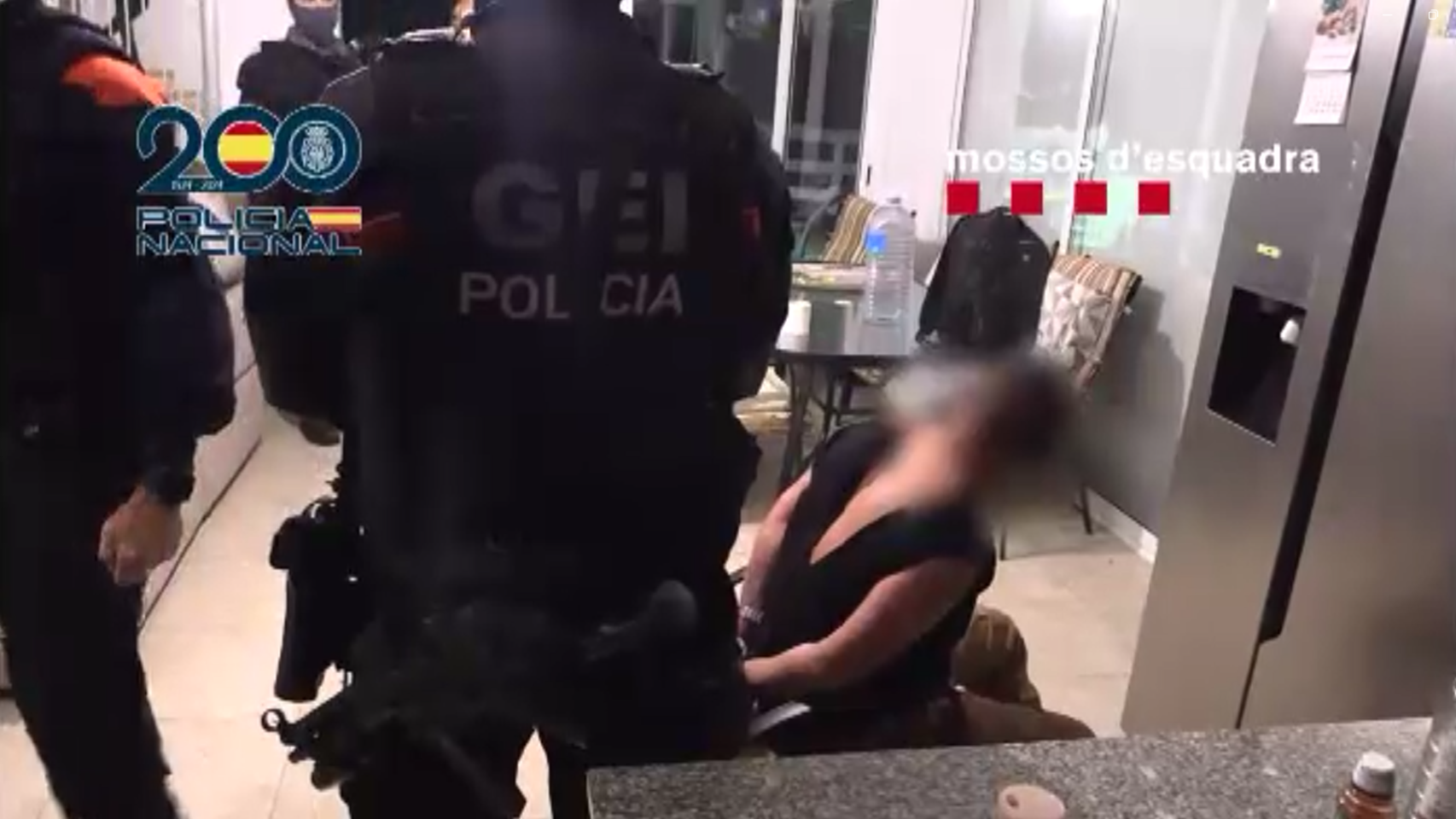 Momento de la detención de Pablo L.A., hombre de confianza del Cártel de Sinaloa en Cataluña