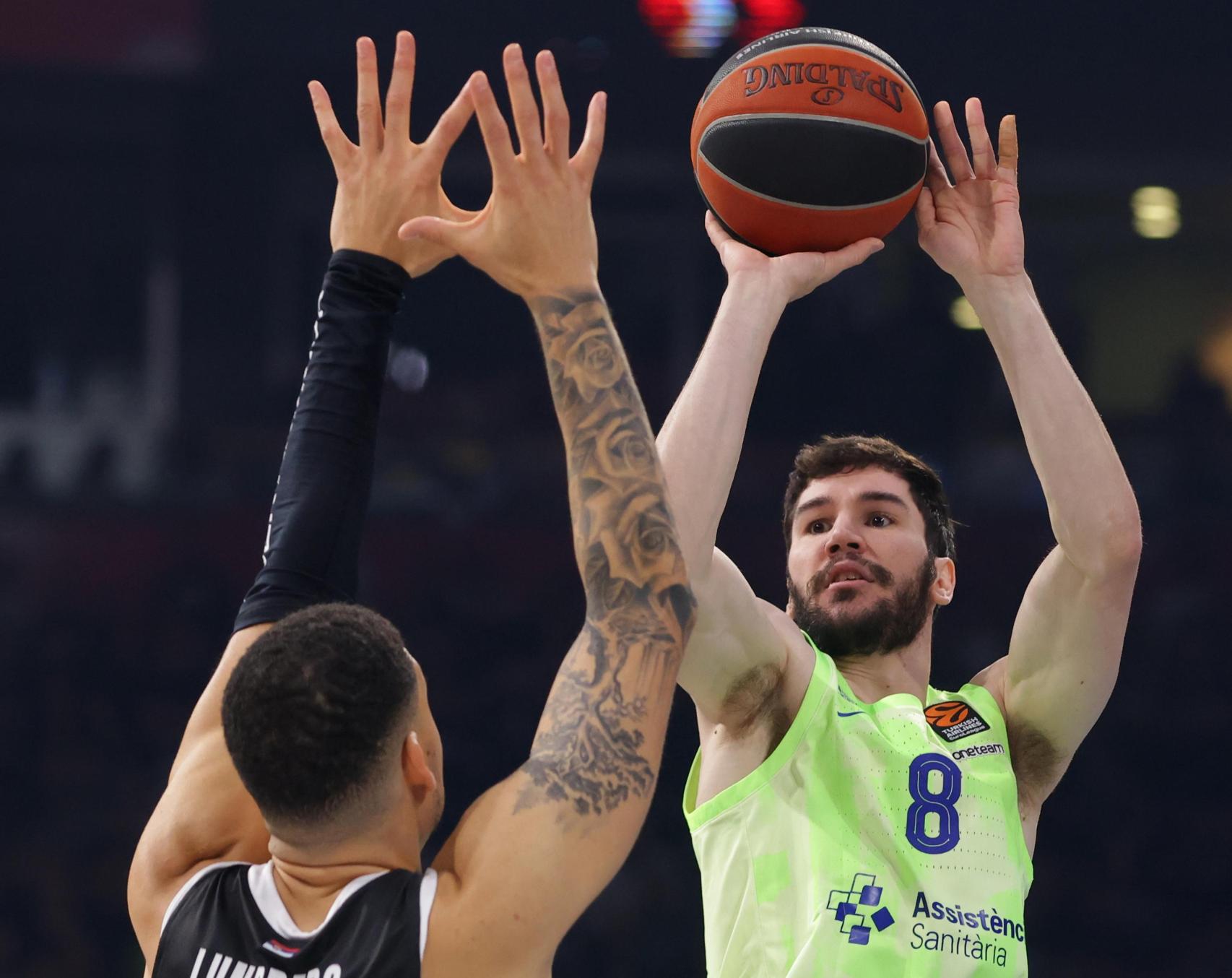 Darío Brizuela, durante un partido de la Euroliga 2024-25