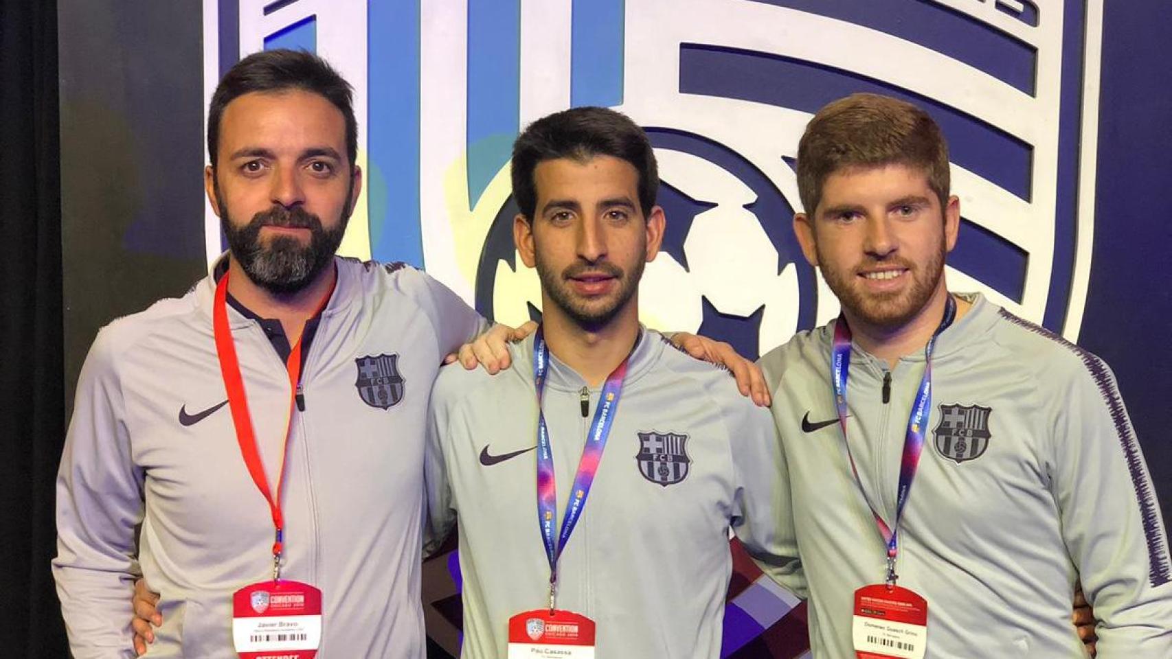 Domènec Guasch (derecha), en el United Soccer Coaches Convention