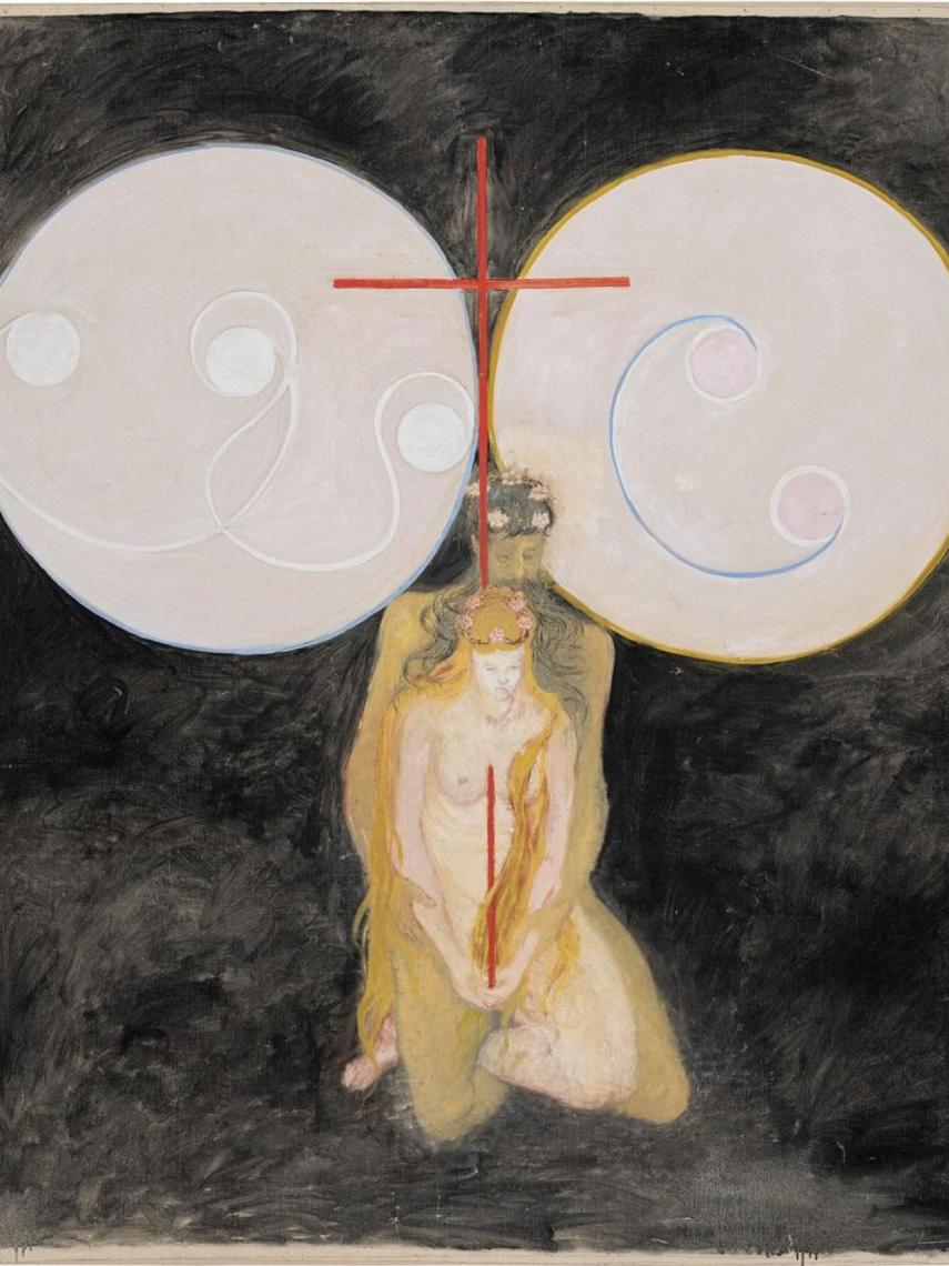 El óleo ‘Grandes pinturas de figuras, Serie WU/Rosa, Grupo III, nº 6’, de Hilmaaf Klint.