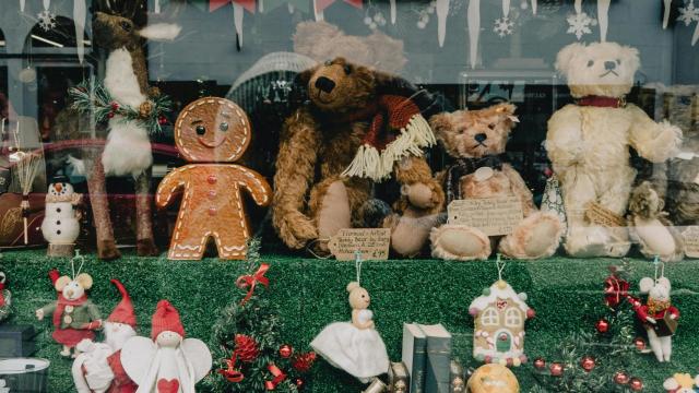 Escaparate de una tienda de Navidad