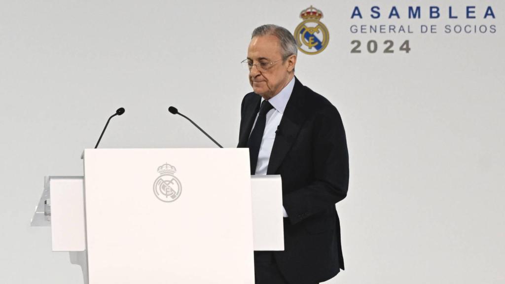 Florentino Pérez, en la asamblea general de socios del Real Madrid 2024