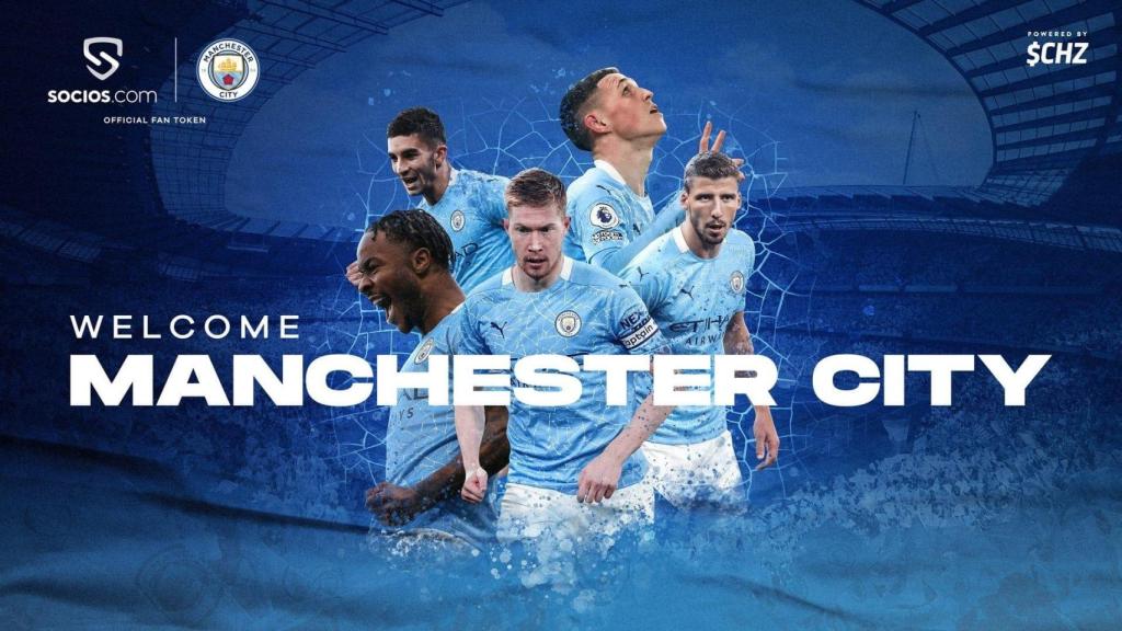 Socios.com comparte una campaña publicitaria con el Manchester City