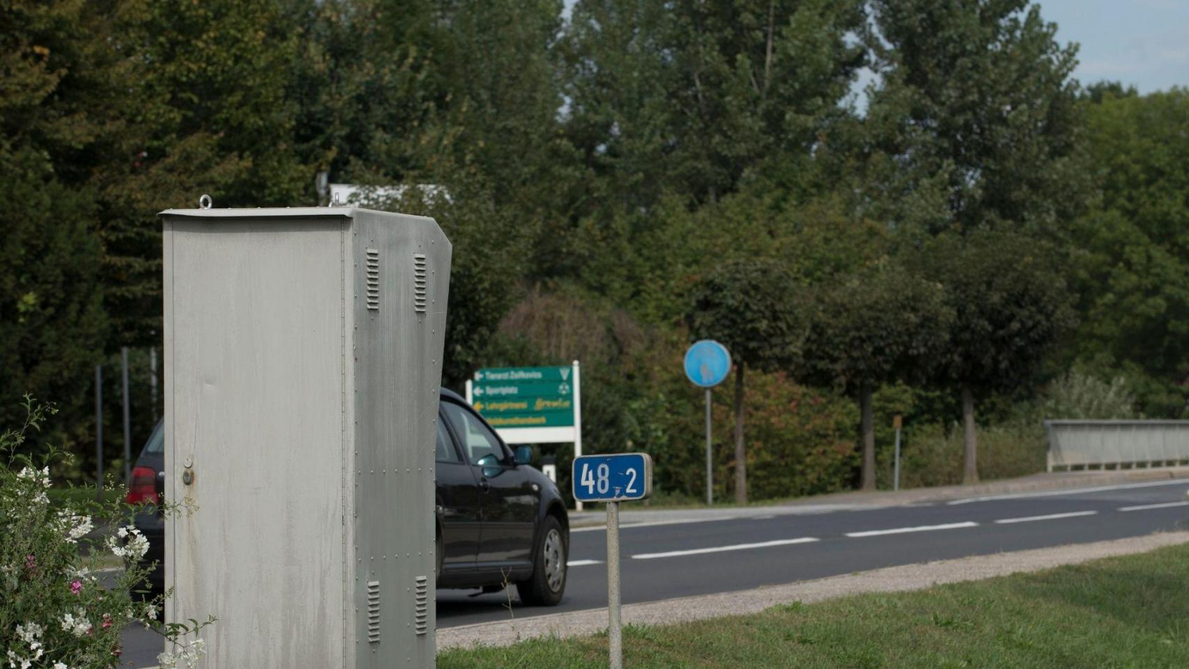 Un radar de control de velocidad