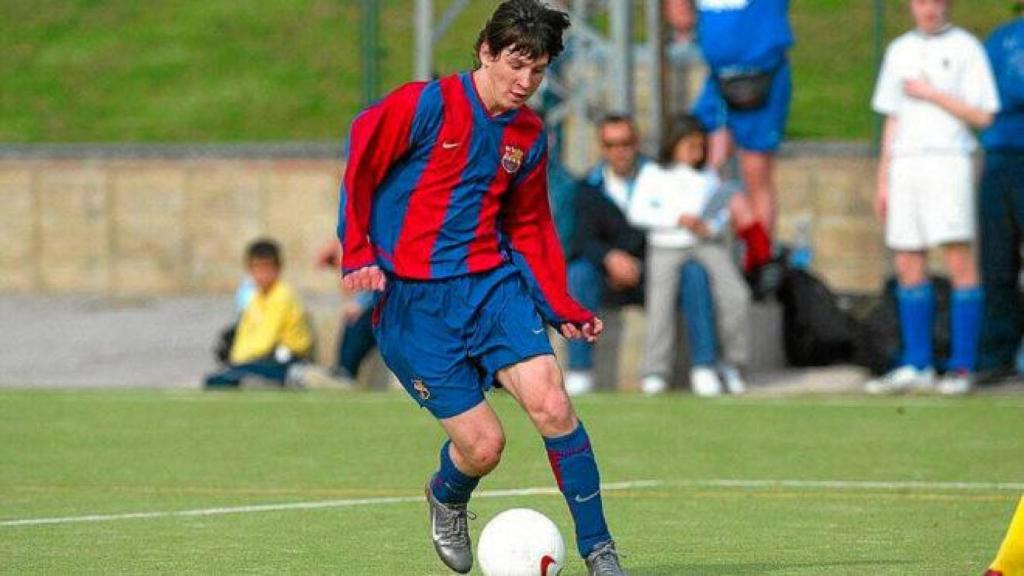 Leo Messi, durante su etapa formativa en la cantera del Barça