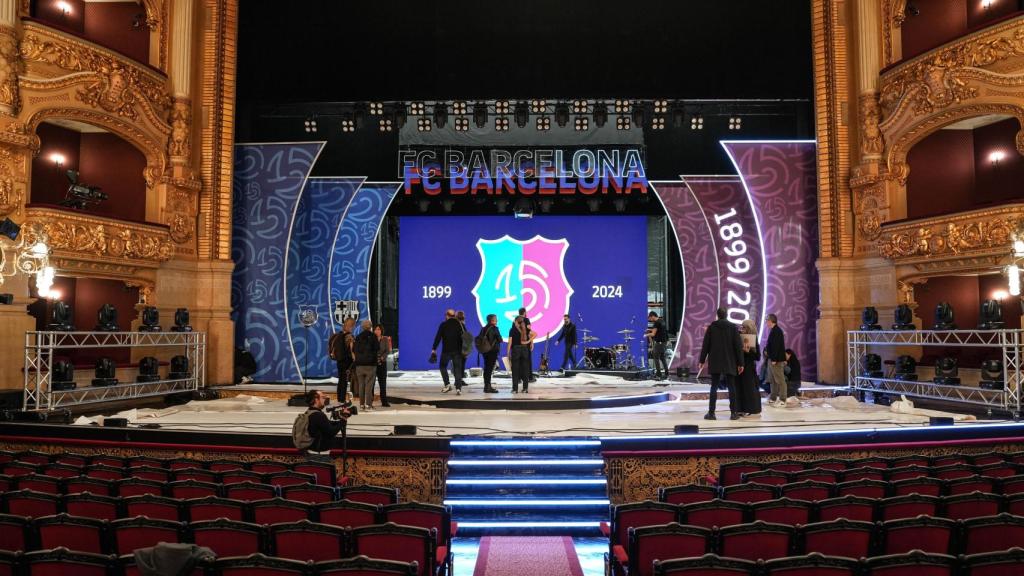 El Gran Teatre del Liceu, listo para celebrar el 125 aniversario del Barça