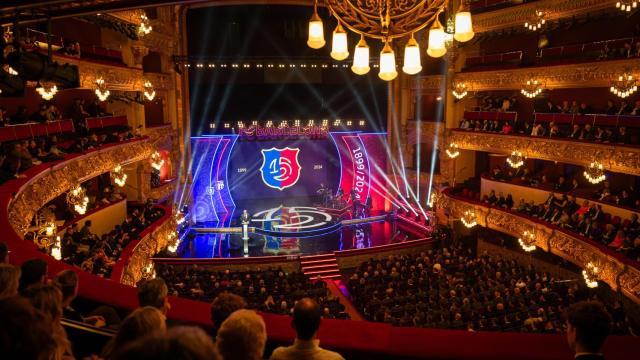 El Gran Teatre del Liceu, a rebosar durante la gala del 125 aniversario del Barça