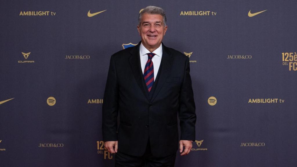 Joan Laporta, en la alfombra roja del Liceu, donde se celebra el 125 aniversario del Barça