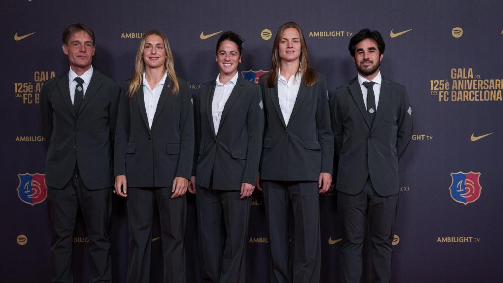 Los representantes del Barça Femenino, en la gala del 125 aniversario