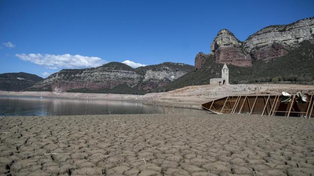 El pantano de Sau, a 27 de marzo del 2023