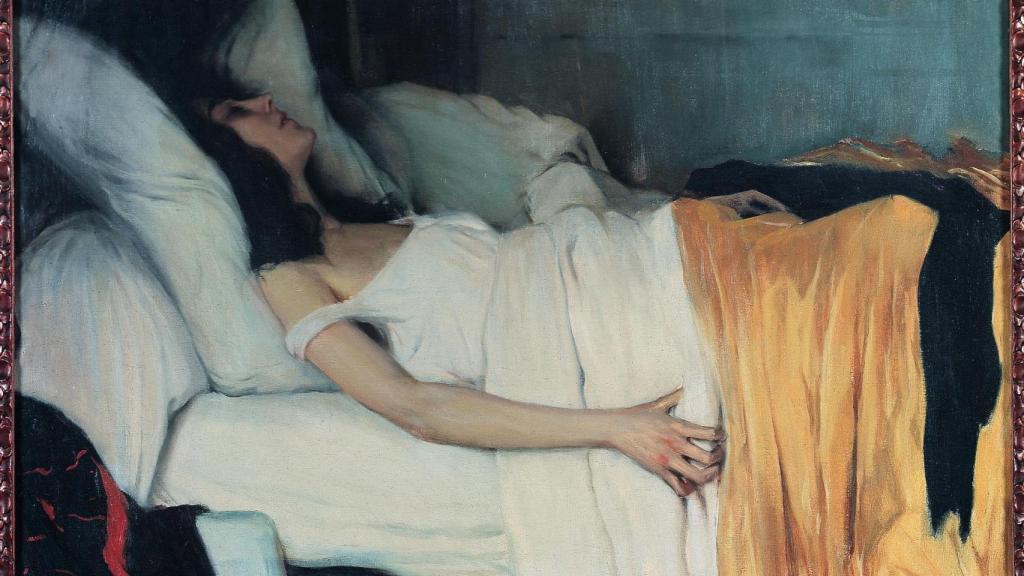 La morfinómana, pintura de Santiago Rusiñol, París, 1894