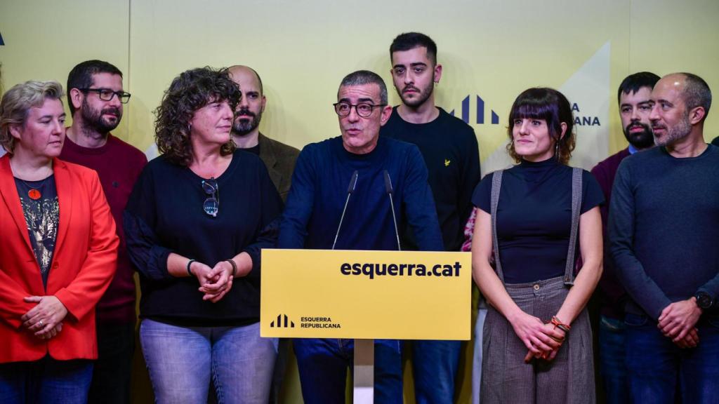 Xavier Godàs y Alba Camps en el congreso de ERC de este sábado