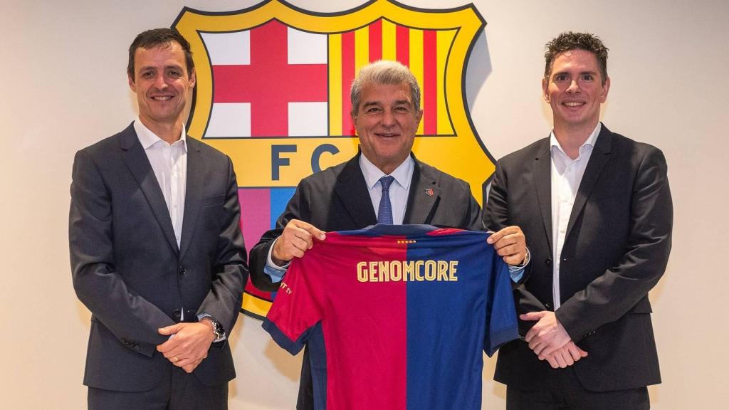 Laporta, presidente del Barça, en el acuerdo con Genomcore