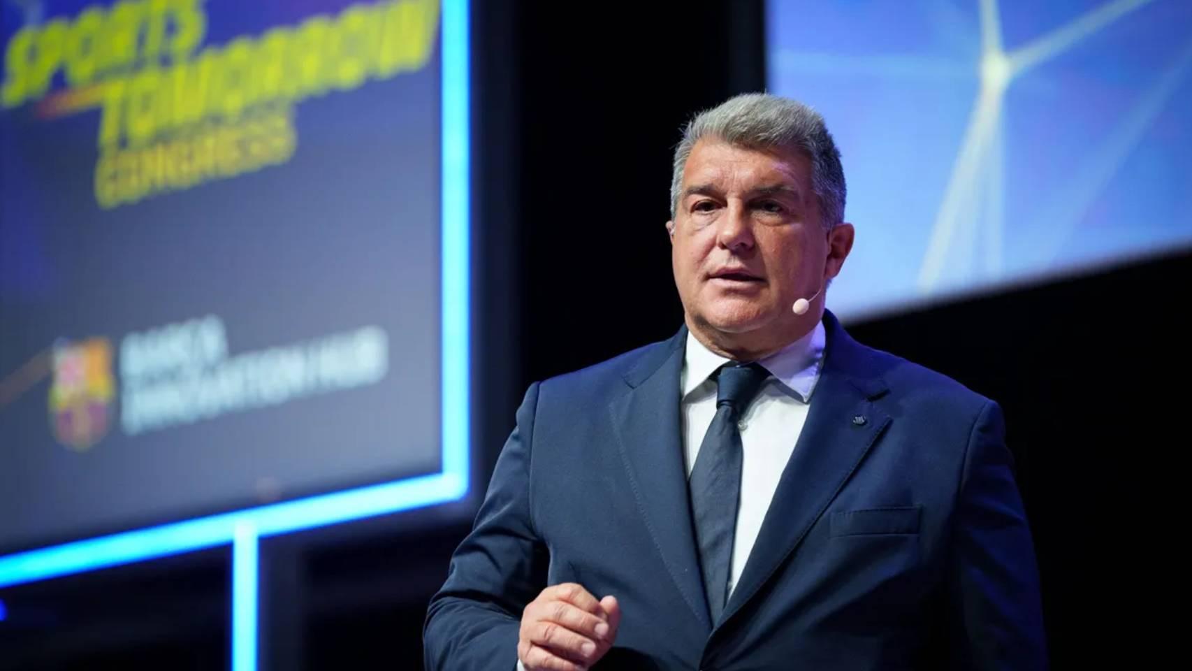 Joan Laporta, presidente del Barça, participa en el Sports Tomorrow Congress