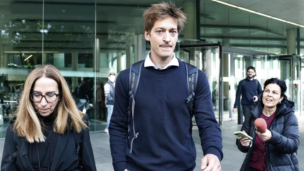 Oscar Pierre, a su salida de la Ciutat de la Justicia