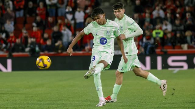 El centro de Lamine Yamal en el partido del Barça contra el Mallorca