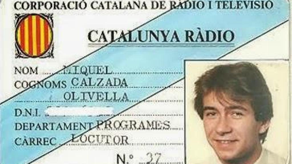 Miquel Calzada, en su época de locutor de Catalunya Ràdio