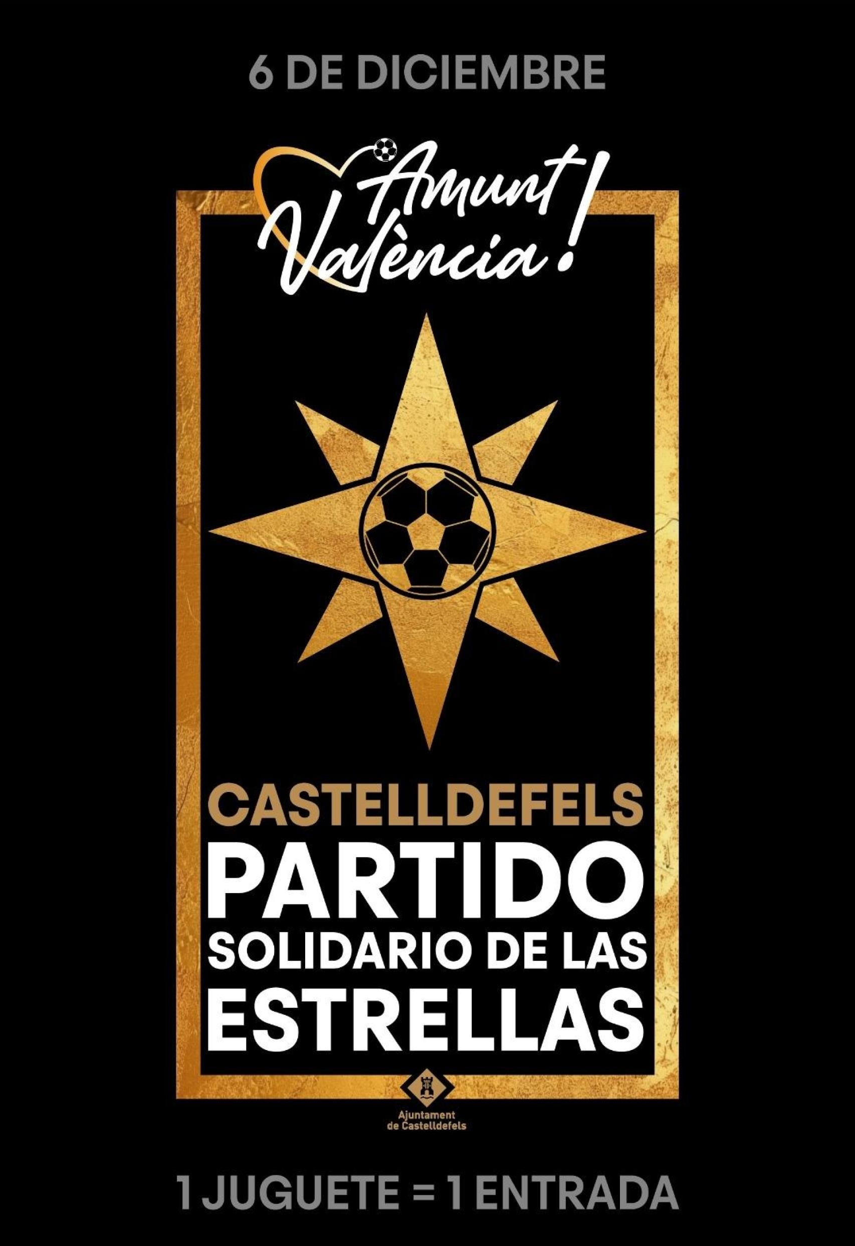 La imagen promocional del partido solidario en Castelldefels