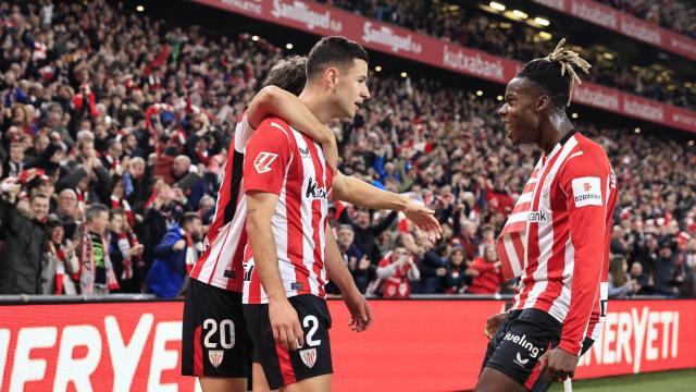 La euforia del Athletic Club tras superar al Real Madrid en San Mamés