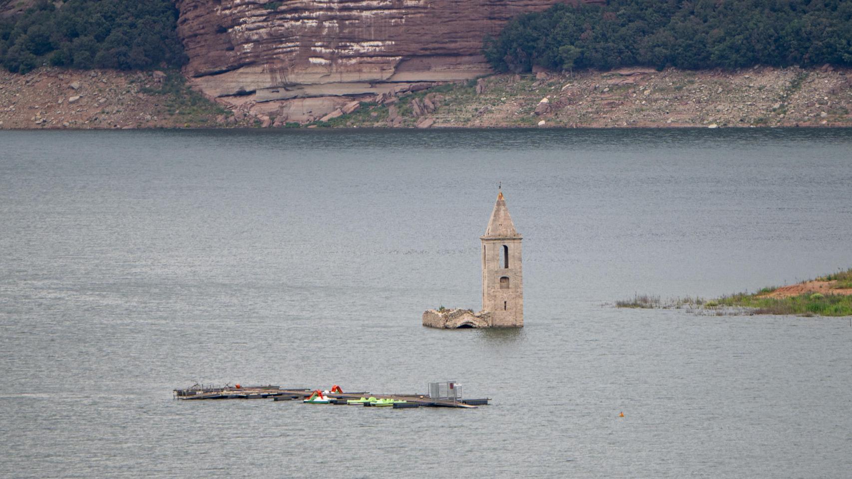 El pantano de Sau, en junio del 2024