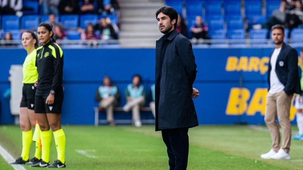 Pere Romeu, durante el partido del Barça Femenino contra la UD Tenerife