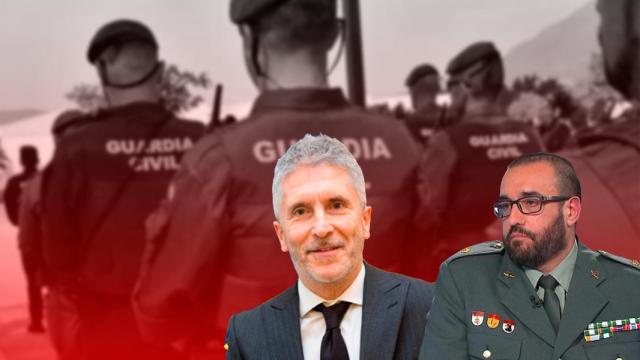 De izquierda a derecha: el ministro de Interior, Fernando Grande-Marlaska, y el coronel de la Guardia Civil Daniel Baena