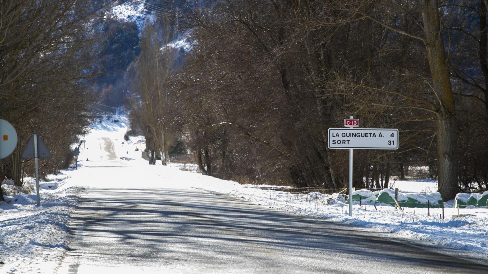 Paisaje nevado en Cataluña en 2023