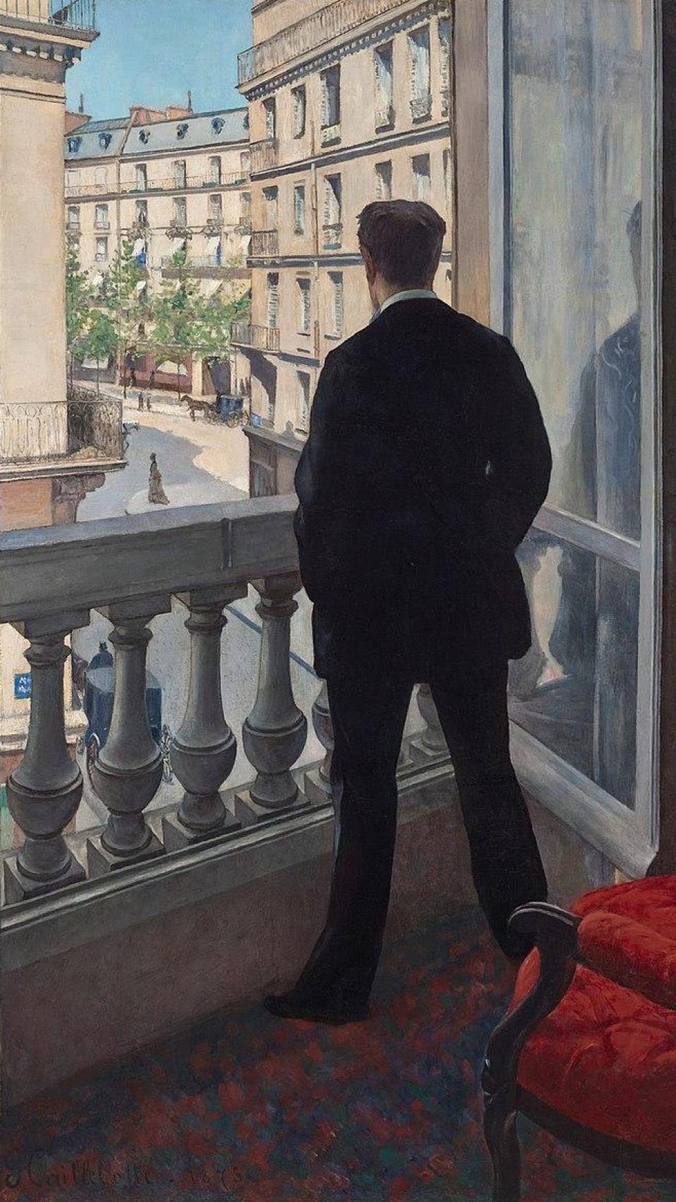 'Jeune homme à sa fenêtre', de Gustave Caillebotte