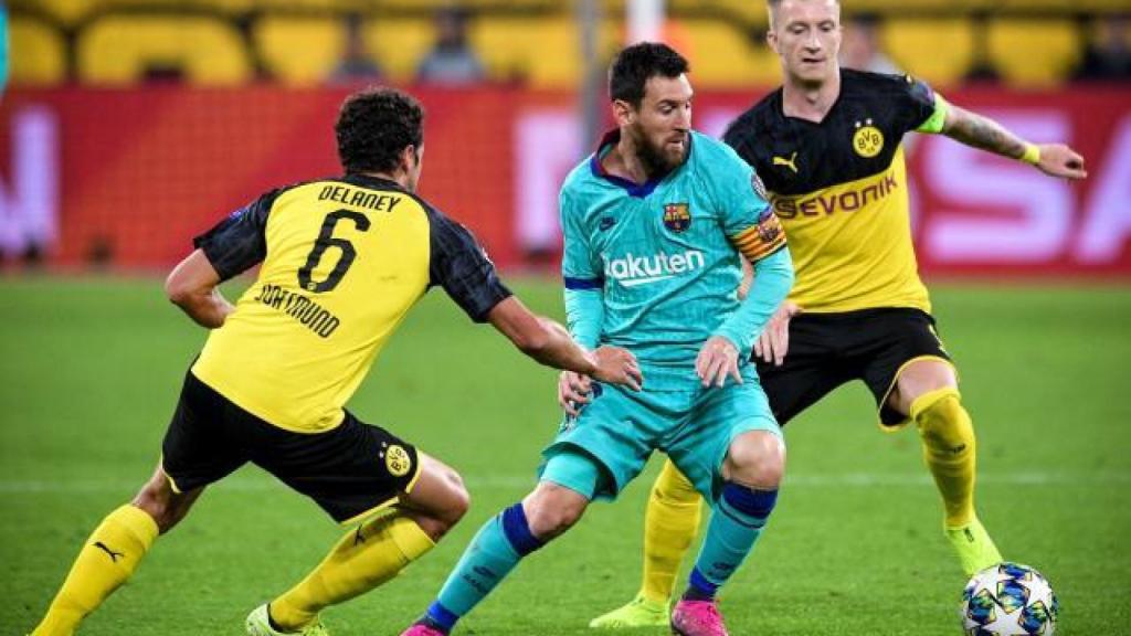 Leo Messi juega en el Signal Iduna Park, estadio del Borussia Dortmund