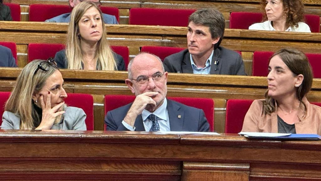 El 'conseller' de Unión Europea y Acción Exterior de la Generalitat, Jaume Duch, durante la sesión de control en el Parlament