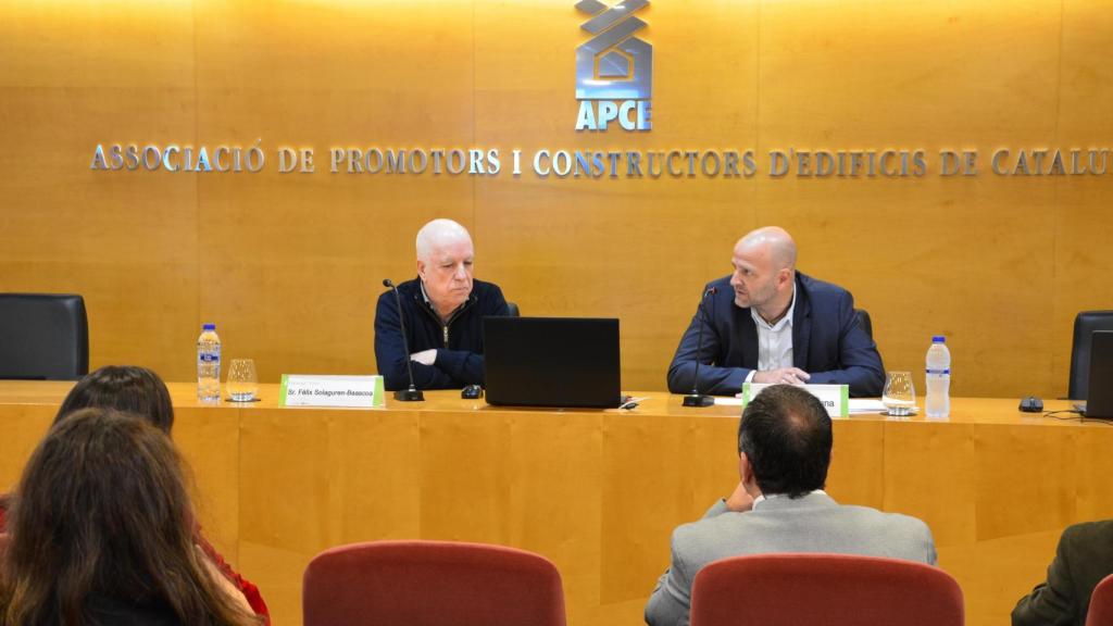 Félix Solaguren Beascoa, director de ETSAB y Xavier Vilajoana, presidente de APCE Cataluña