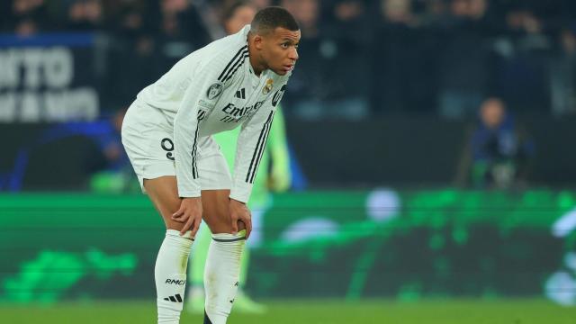 Kylian Mbappé, durante el Atalanta-Real Madrid de Champions League