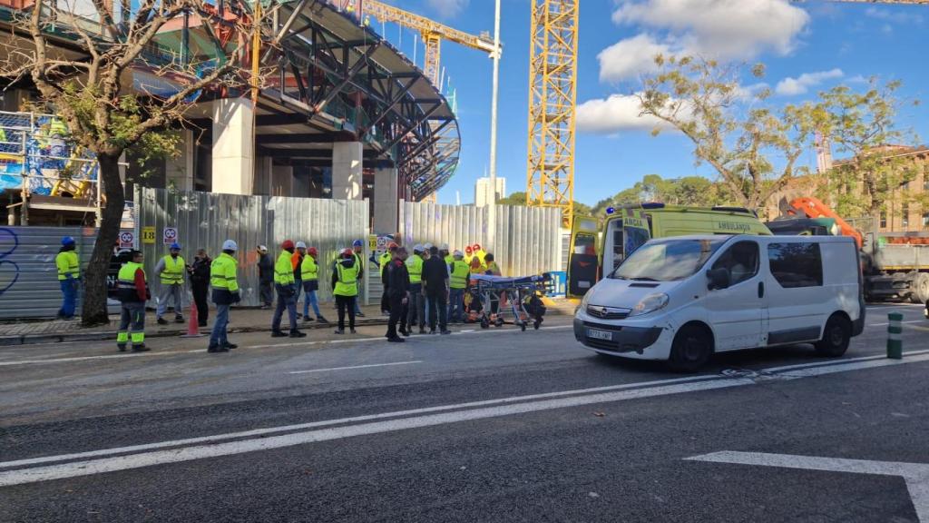 Accidente laboral en las obras del Camp Nou