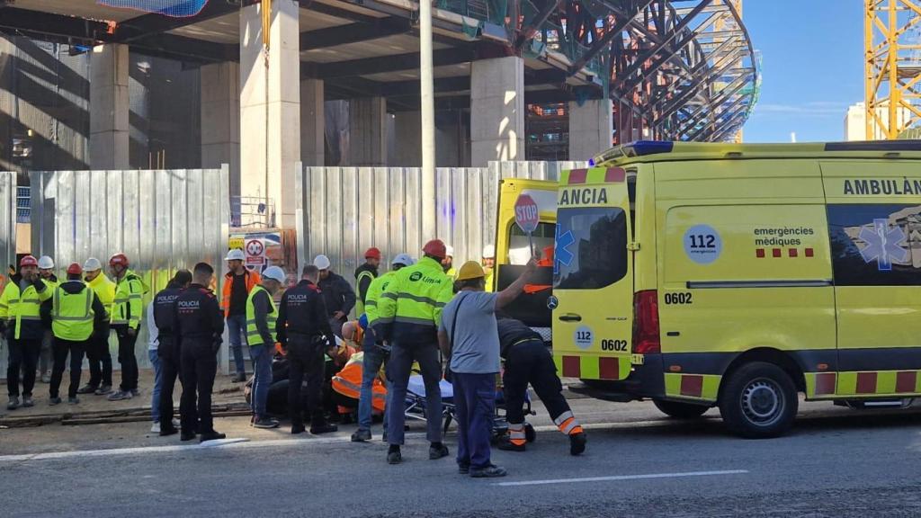 Accidente laboral en las obras del Spotify Camp Nou