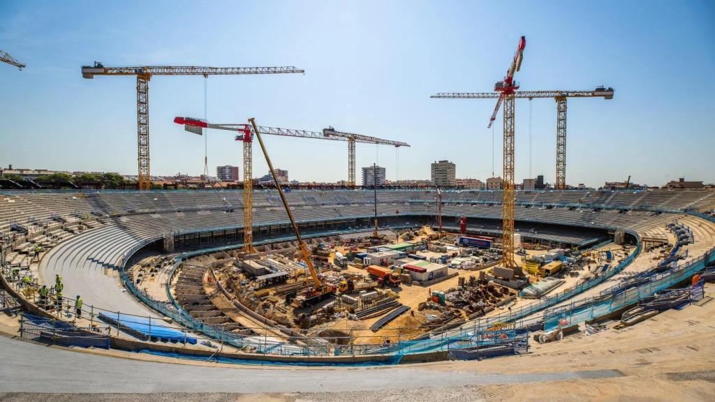 La evolución de las obras del nuevo Camp Nou