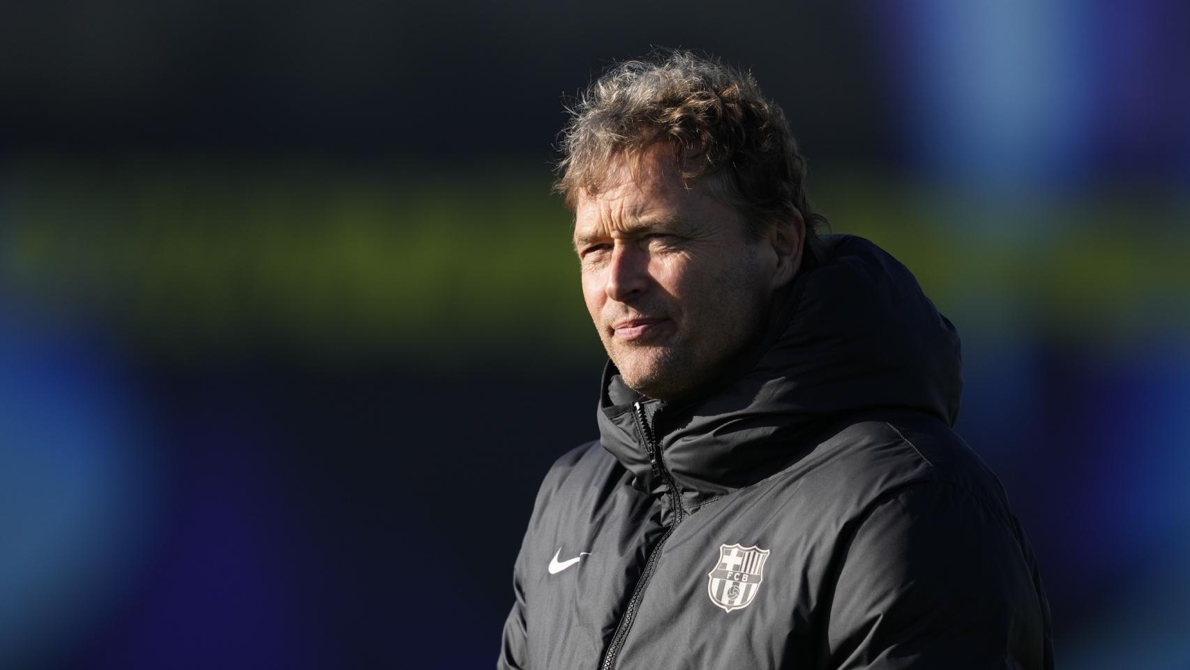 Marcus Sorg, asistente técnico de Hansi Flick, en un entrenamiento del Barça