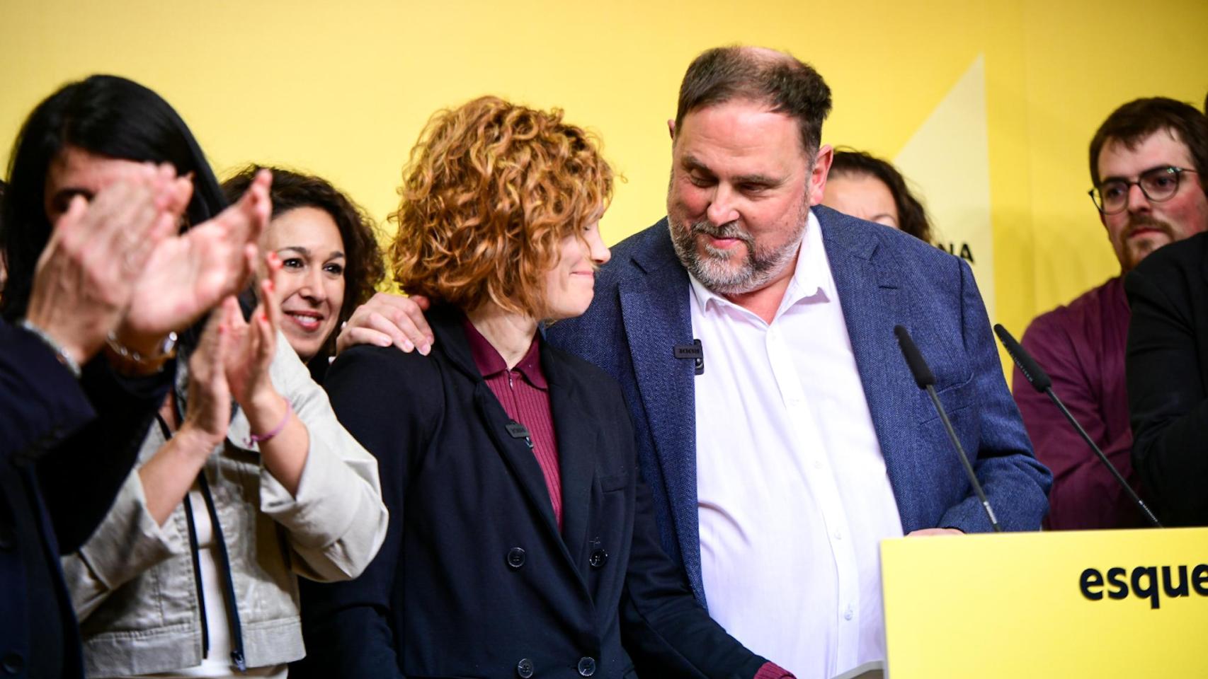 Elisenda Alamany y Oriol Junqueras