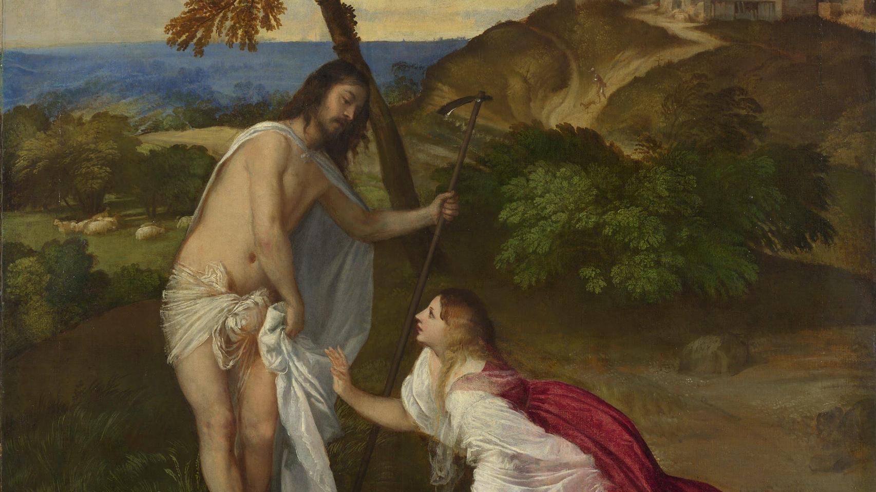 Representación de María Magdalena en el cuadro 'Noli me tangere'