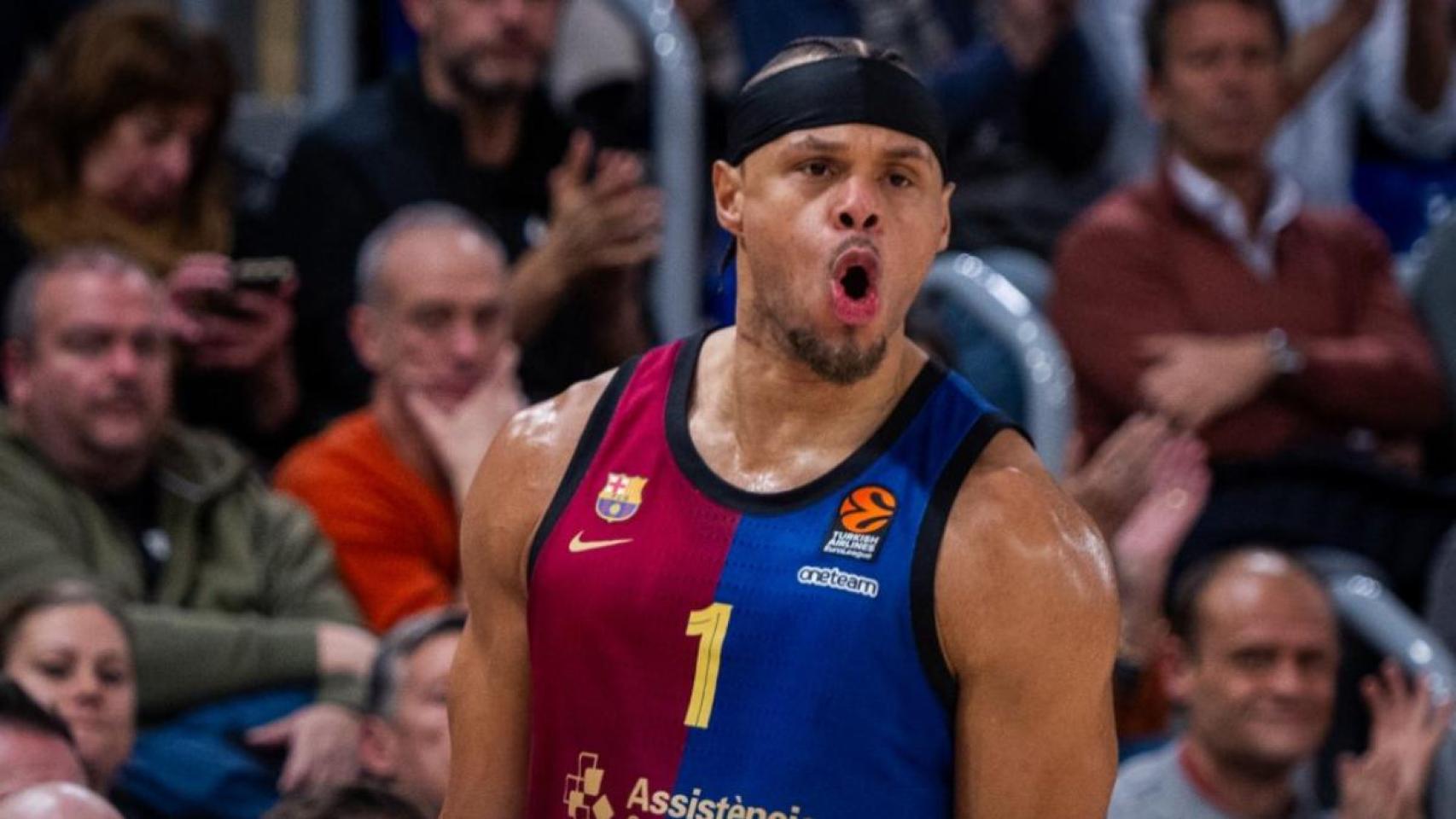 Justin Anderson celebra su partido inmaculado con el Barça de basket contra el Fenerbahce