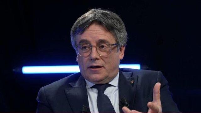 Carles Puigdemont, durante la entrevista en TV3