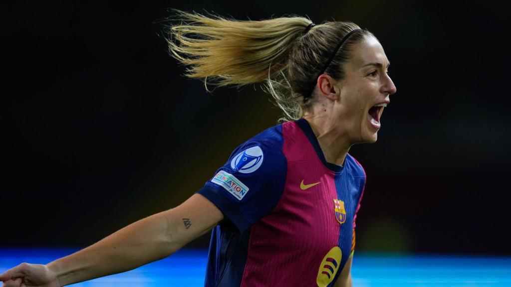 La felicidad de Alexia Putellas al anotar el tercer gol de la victoria del Barça contra el City