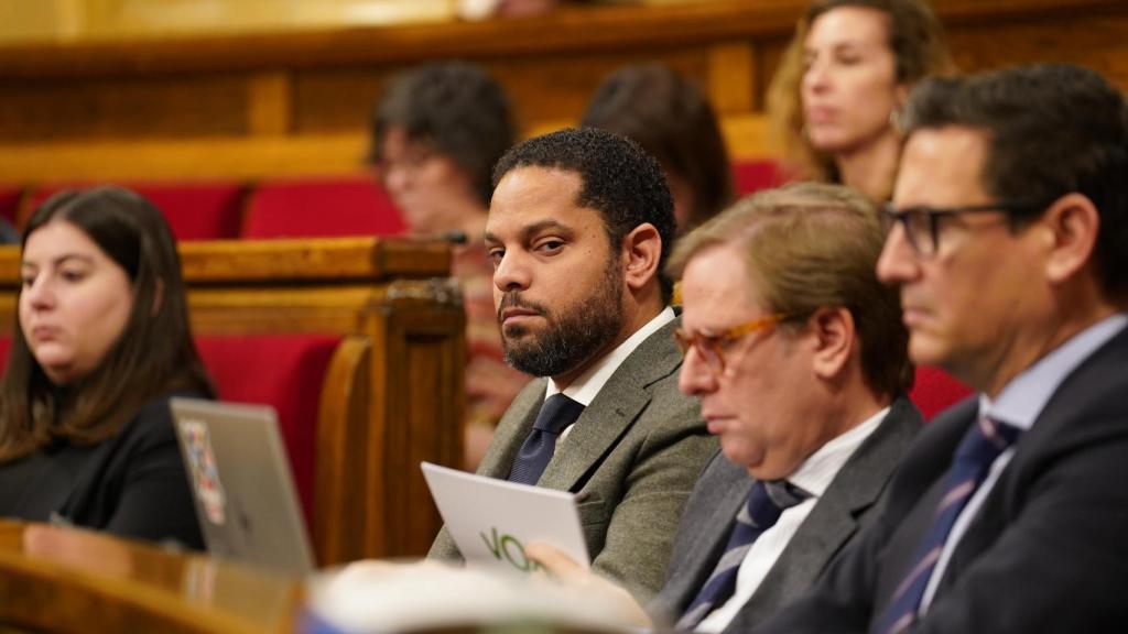 Ignacio Garriga de Vox en el Parlament este miércoles