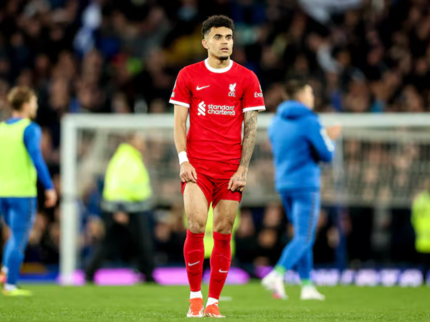 Luis Díaz, tras perder el derbi de Merseyside con el Liverpool en la Premier League