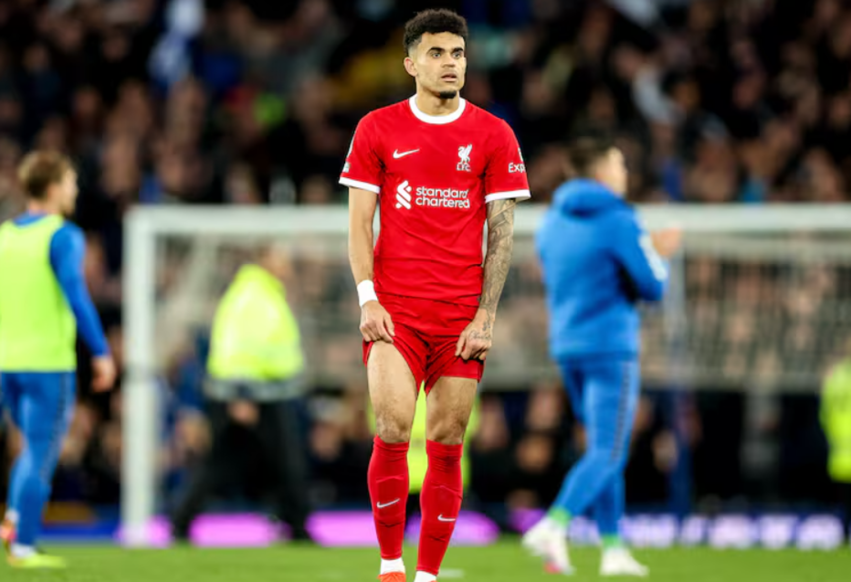 Luis Díaz, tras perder el derbi de Merseyside con el Liverpool en la Premier League