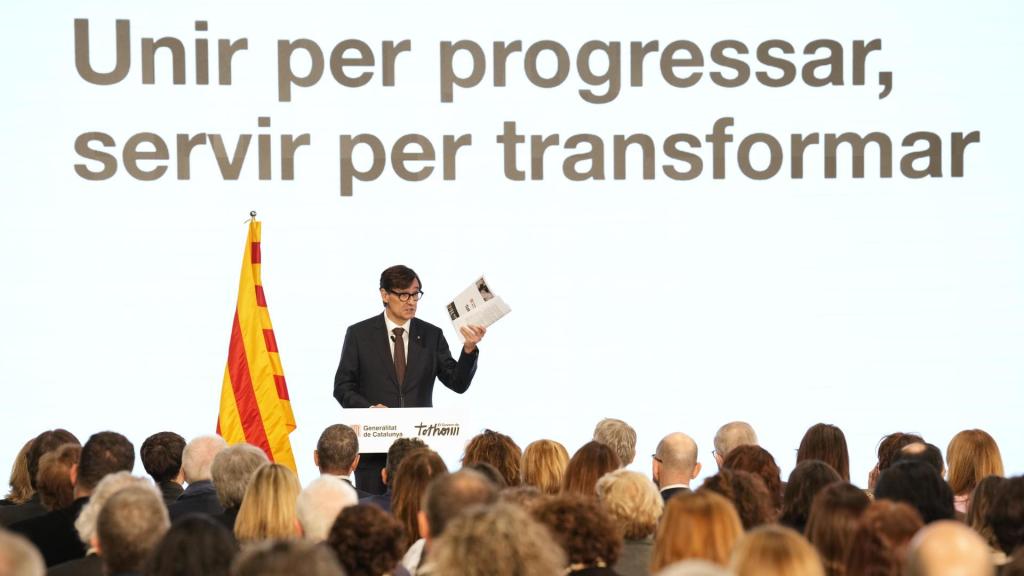 Illa durante las jornadas de trabajo con 350 directivos de la Generalitat y de empresas públicas catalanas