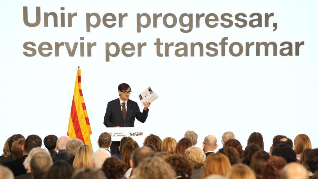 Illa durante las jornadas de trabajo con 350 directivos de la Generalitat y de empresas públicas catalanas