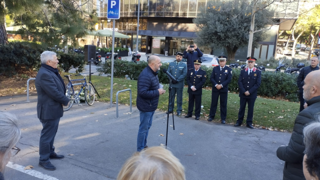 Miembros del CSIF, la Acvot y de las FCSE, en el homenaje al policía asesinado por ETA